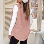 Chloé Montclair Button-Front Plush Teddy Vest