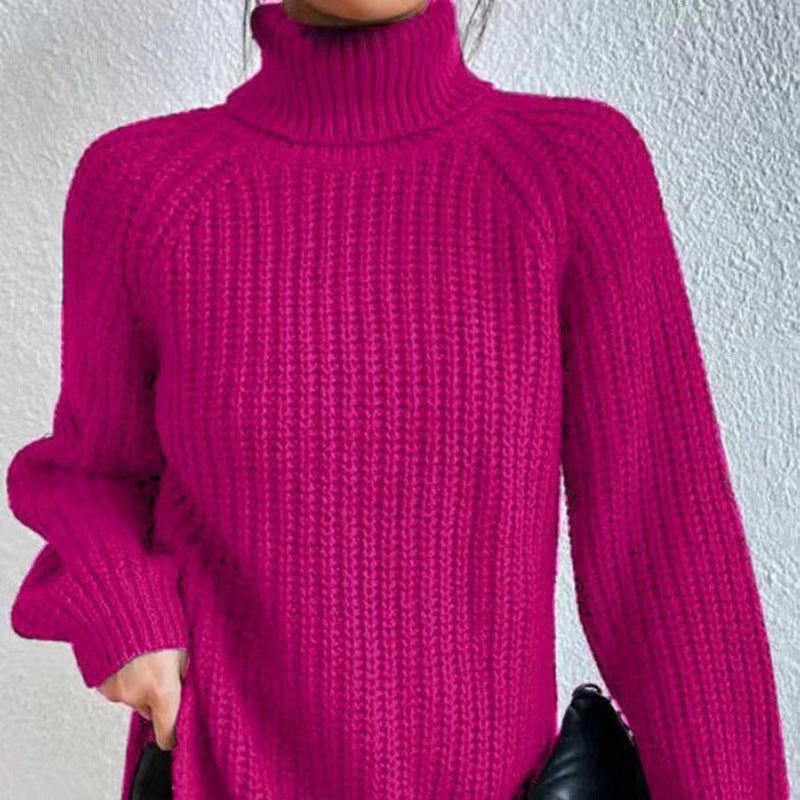 Sophia | Women’s Winter Turtleneck Ribbed Knit Sweater