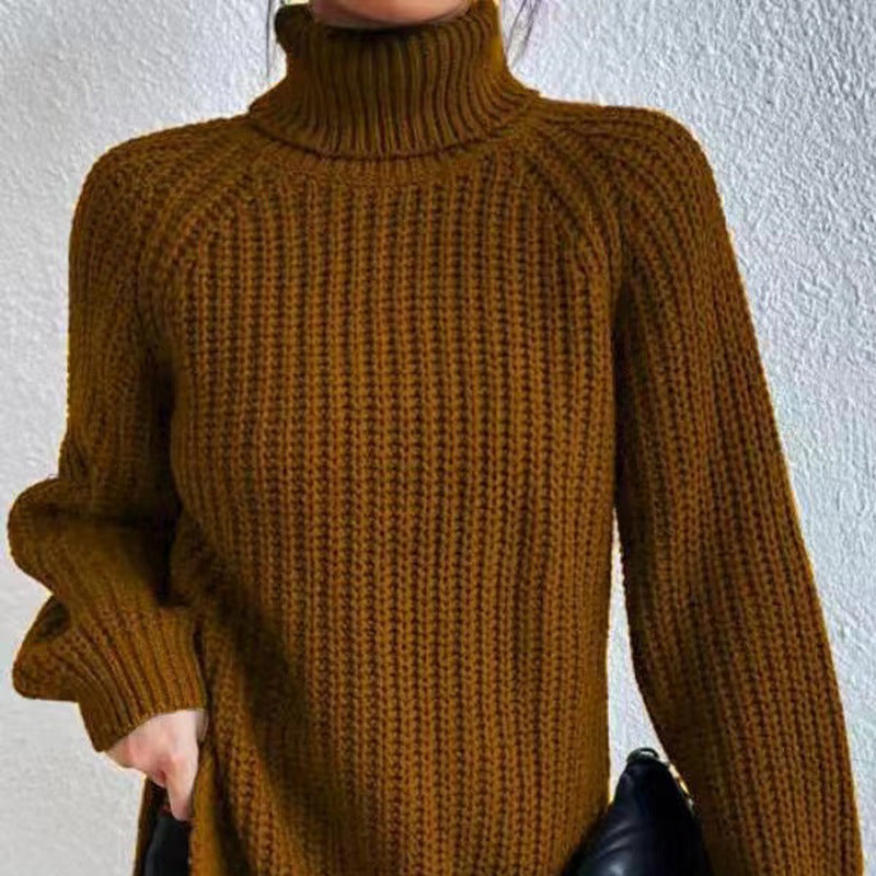 Sophia | Women’s Winter Turtleneck Ribbed Knit Sweater